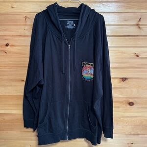 Led Zeppelin Hoodie Mens 6XL Black US Tour 1975 Zip Up Band Sweatshirt 2021